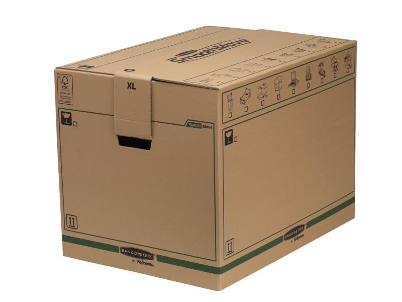 Fellowes Carton de déménagement FastFold 46.3 x 48.0 x 63.2 cm, 5 pièces