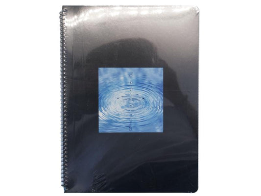 Office Bloc-notes à spirale A4 50 feuilles, quadrillées, noires