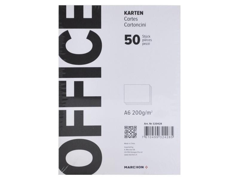 Office Carte vierge A6 200 g/m²