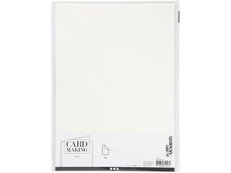 Creativ Company Papier cartonné A4, 10 feuilles, Crème