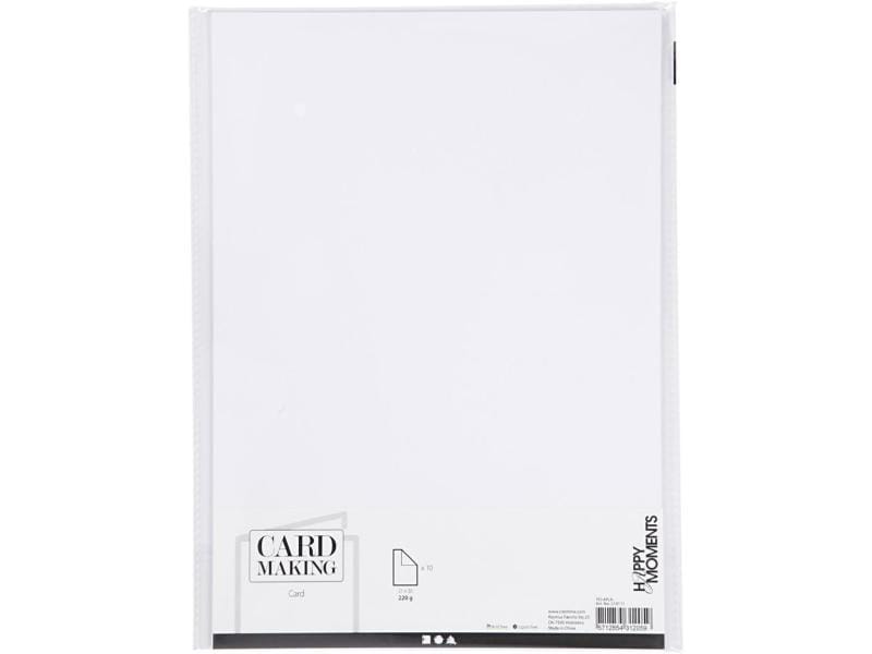 Creativ Company Papier cartonné A4, 10 feuilles, Blanc