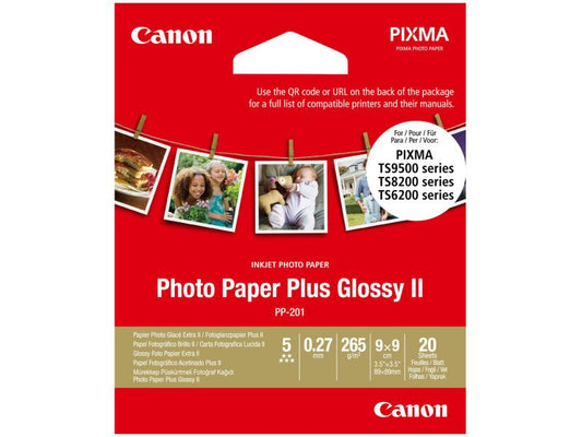 Canon Papier photo PP-201 Glossy II 8,9x8,9 cm 20 Pièce/s