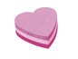 Post-it Fiche de bloc-notes Post-it Coeur, 1 bloc de 225 feuilles, 3 couleurs