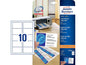 Avery Zweckform Étiquettes de cartes de visite Laser 85 x 54 mm 100 pièces