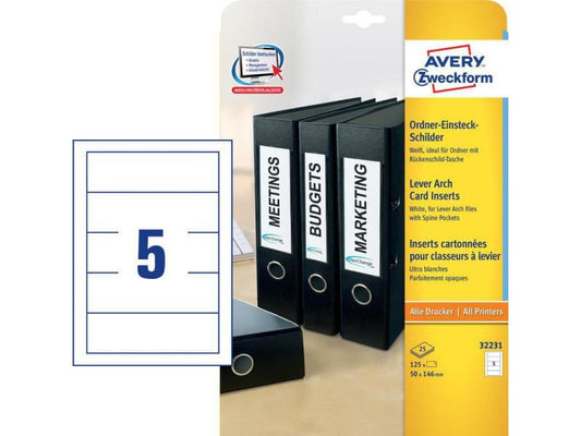 Avery Zweckform Étiquettes à classeur 32231Z 50 x 146 mm