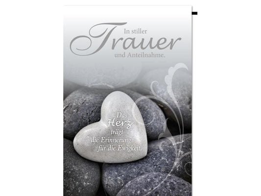 Braun + Company Carte de condoléances Coeur de pierre