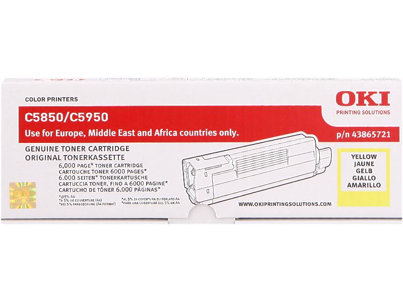 OKI Toner 43865721 Yellow