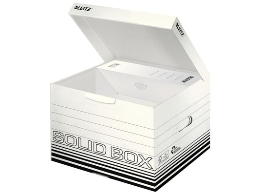 Leitz Boîte d’archivage Solid Box M Couvercle à charnière, 10 pièces, noir