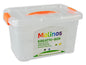 Malinos Boîte de rangement 16 l Orange/Transparent