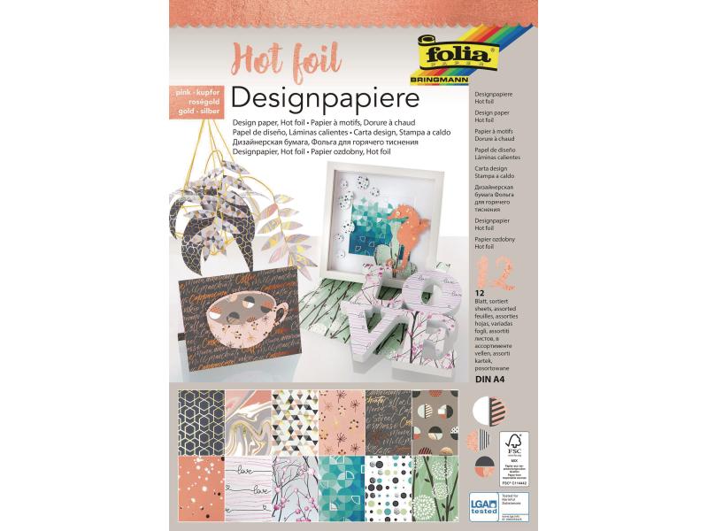Folia Papier de fantaisie Hot foil 3 A4, 12 feuilles