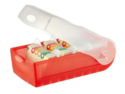 HAN Boîte à fiches Croco A8 Rouge