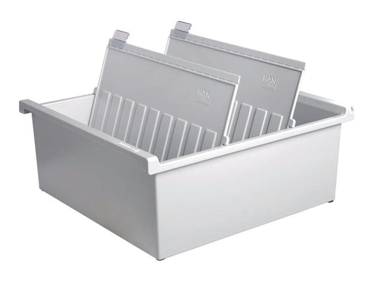 HAN Boîte à fiches A4 paysage, 1300 cartes, gris