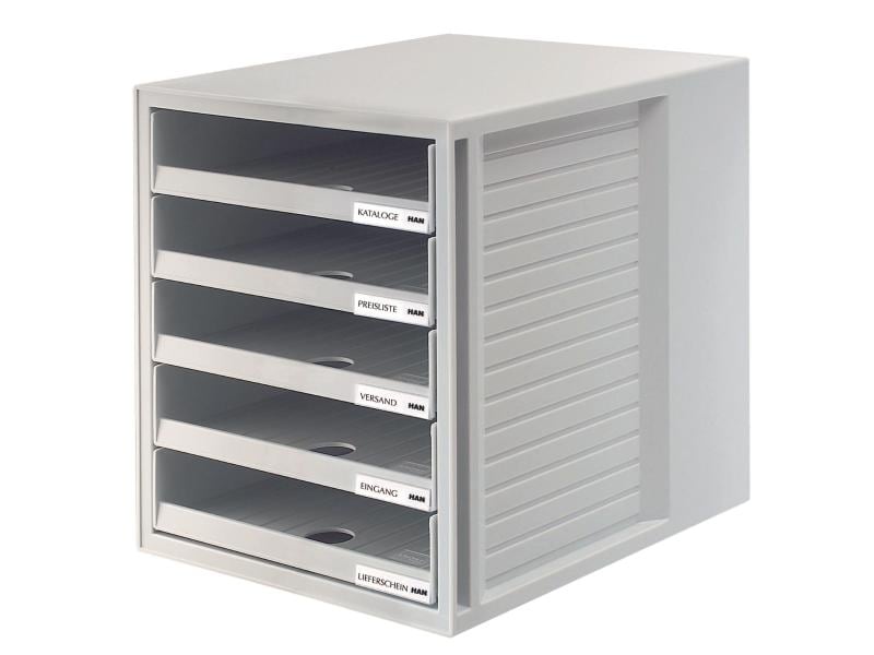 HAN Boîte à tiroirs A4 Ensemble de cabinet, gris
