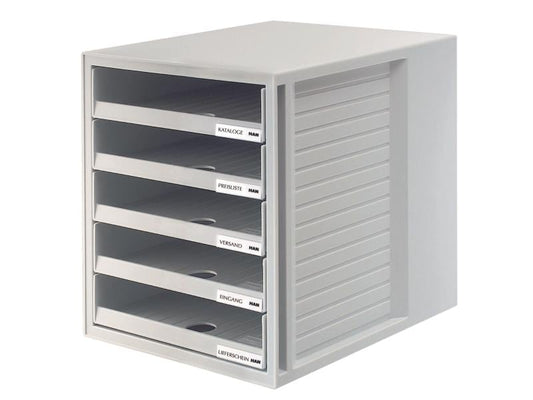 HAN Boîte à tiroirs A4 Ensemble de cabinet, gris