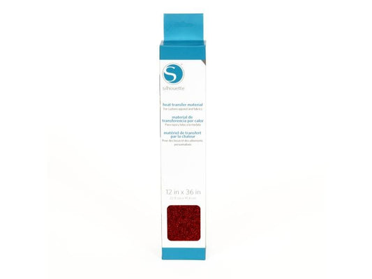 Silhouette Film thermocollant 30.5 cm x 90 cm Rouge, paillettes