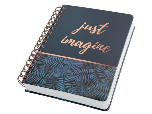 Jolie Carnet de notes Mystic Jungle A5, Pois, Bleu/Cuivre/Noir