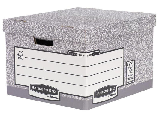 Fellowes Boîte d’archivage Bankersbox System 29.4 x 38.7 x 44.5 cm Gris