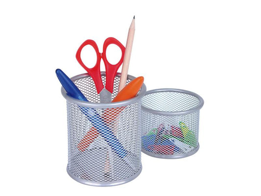 WEDO Pot à crayons Lot de 2, argent