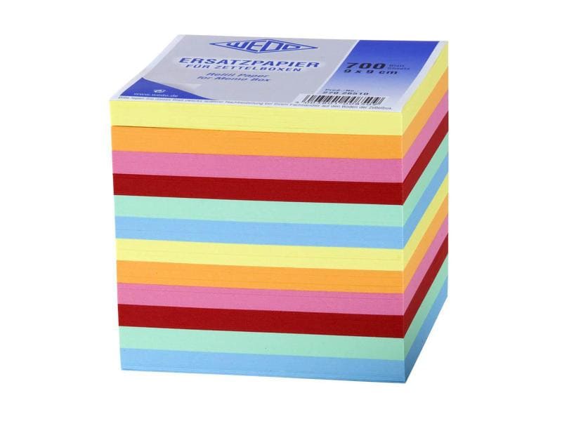 WEDO Fiche de bloc-notes 900 feuilles, multicolores