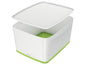 Leitz Boîte de rangement MyBox WOW Grand, vert; blanc, couvercle