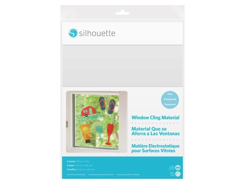 Silhouette Film de fenêtre 21,5 cm x 28 cm Film pour vitres, transparent, imprimable