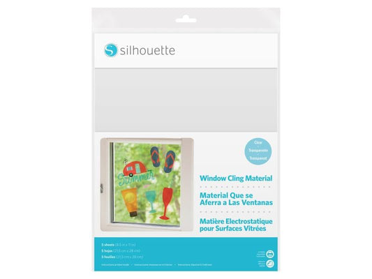 Silhouette Film de fenêtre 21,5 cm x 28 cm Film pour vitres, transparent, imprimable