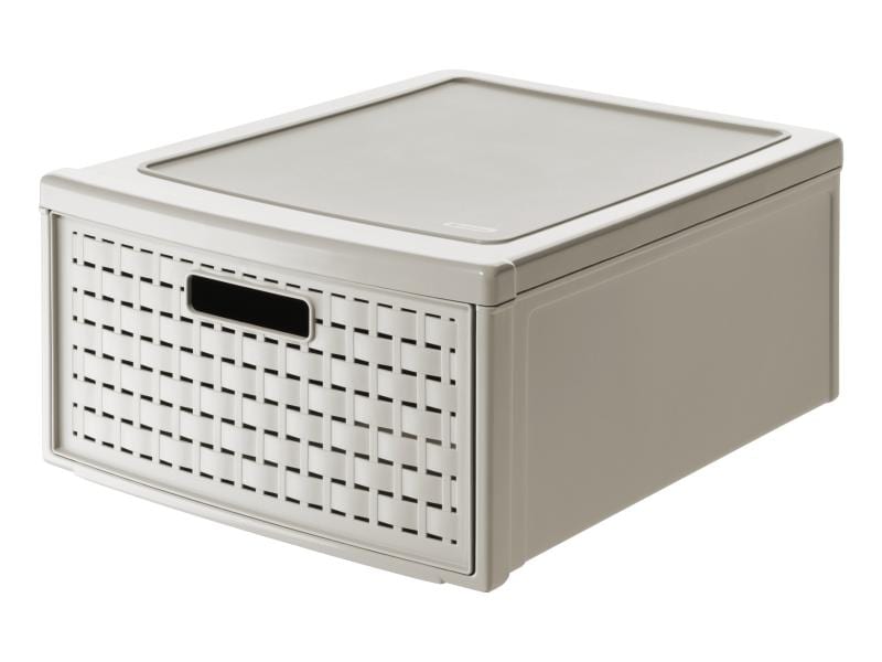 Rotho Boîte à tiroirs Country Grand Beige