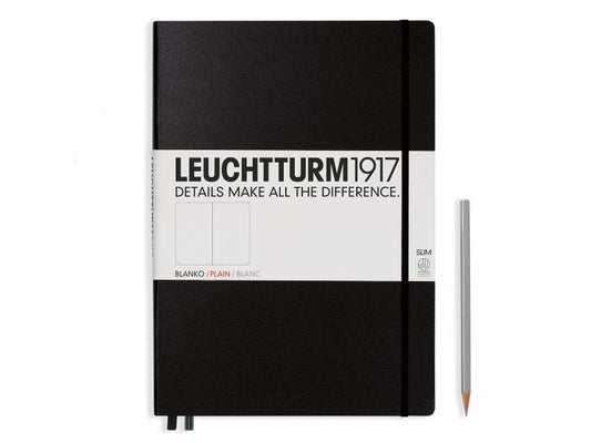 Leuchtturm Carnet de notes Master Slim A4, Vierge, Noir
