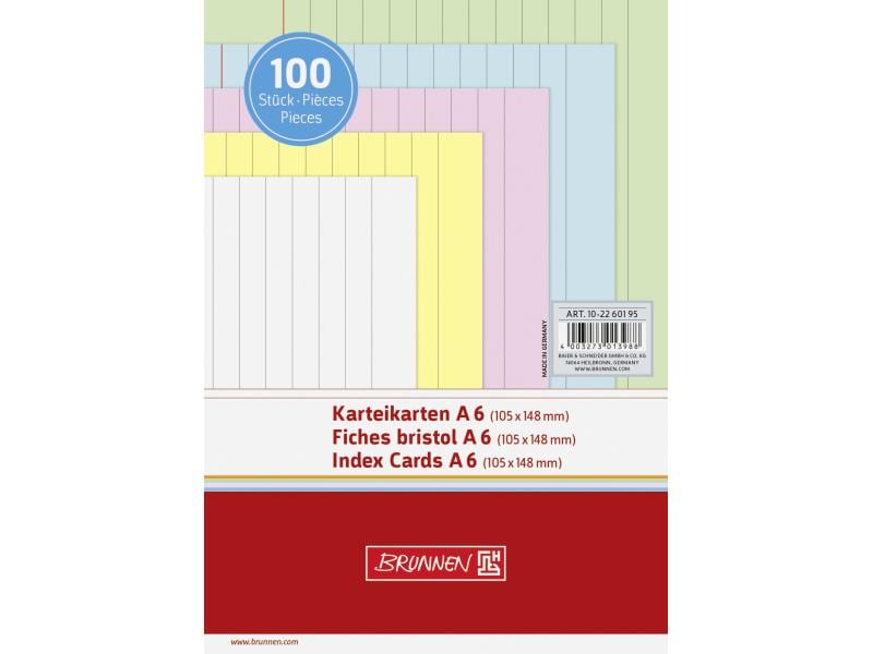 Brunnen Fiches A6  À lignes