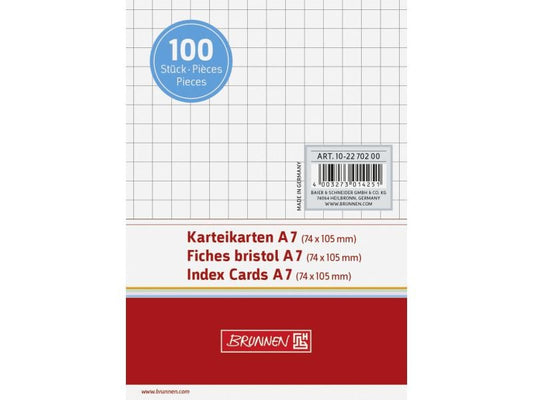 Brunnen Fiches A7 À carreaux