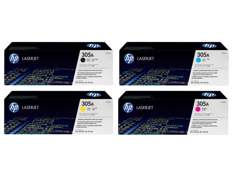 HP Regenbogen-Kits Nr. 305A (CE410A-CE413A) SW/C/M/G