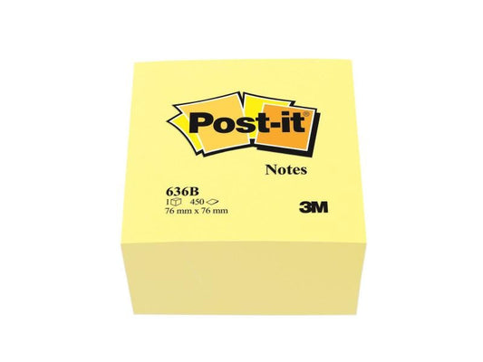 Post-it Fiche de bloc-notes Post-it 7,6 cm x 7,6 cm Jaune