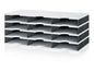 Styro Rangement pour documents styrodoc trio Gris clair, 12 compartiments