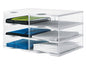 Styro Rangement pour documents styropost Transparent, 6 compartiments