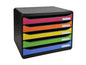 Exacompta Boîte à tiroirs Big Box Plus  Transversal, multicolore