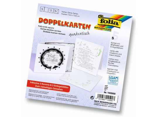 Folia Carte vierge 220 g/m² carré blanc