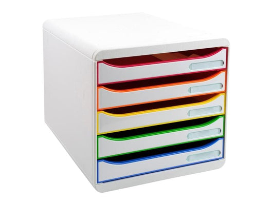Biella Boîte à tiroirs Big-Box Plus A4+ Blanc/Multi-couleur