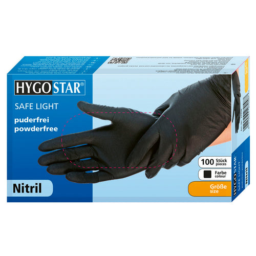 HYGOSTAR Nitrilhandschuh „DARK“, schwarz