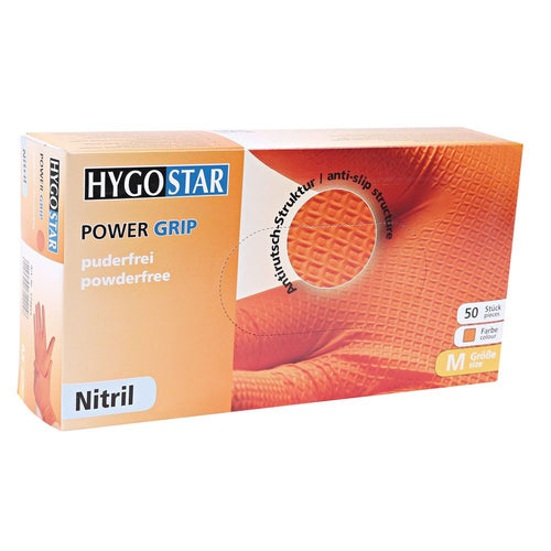 HYGOSTAR Nitrilhandschuh "POWER GRIP", orange
