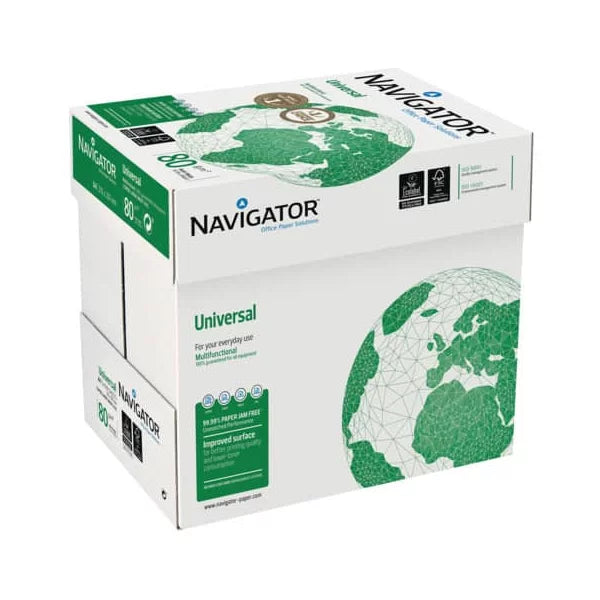 NAVIGATOR Universal Papier en qualité supérieure extra blanc A4 80g - 1 Carton (2'500 Feuilles)